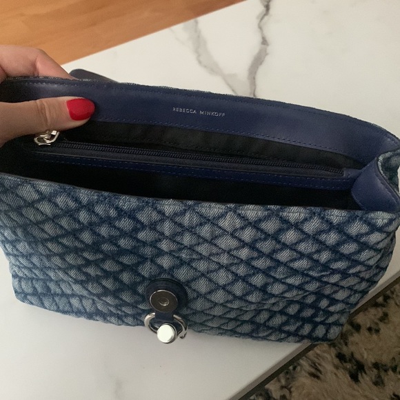 $298 Rebecca Minkoff Vintage Denim Quilted Flap Bag - Picture 10 of 10